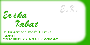 erika kabat business card